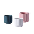 150mm Height Dia 11cm Ribbed Colorful Decorative Ceramic Plant Pots