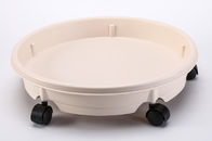 Plate Shaped 35cm Dia 6cm Plant Pot Mover Caddy With Locking Wheels