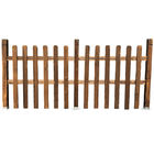 Brown 1M length Carbonized Lawn Border Wooden Fence Edging
