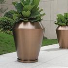 Big Shapely Outdoor 3mm Stainless Steel Pot Planter Custom Made