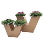 Letter V Mall Decoration 800mm High stainless steel outdoor planters Surface Paint Or Electroplate