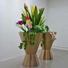 spindle shape SS304 large stainless steel flower pot for celebration height 140cm