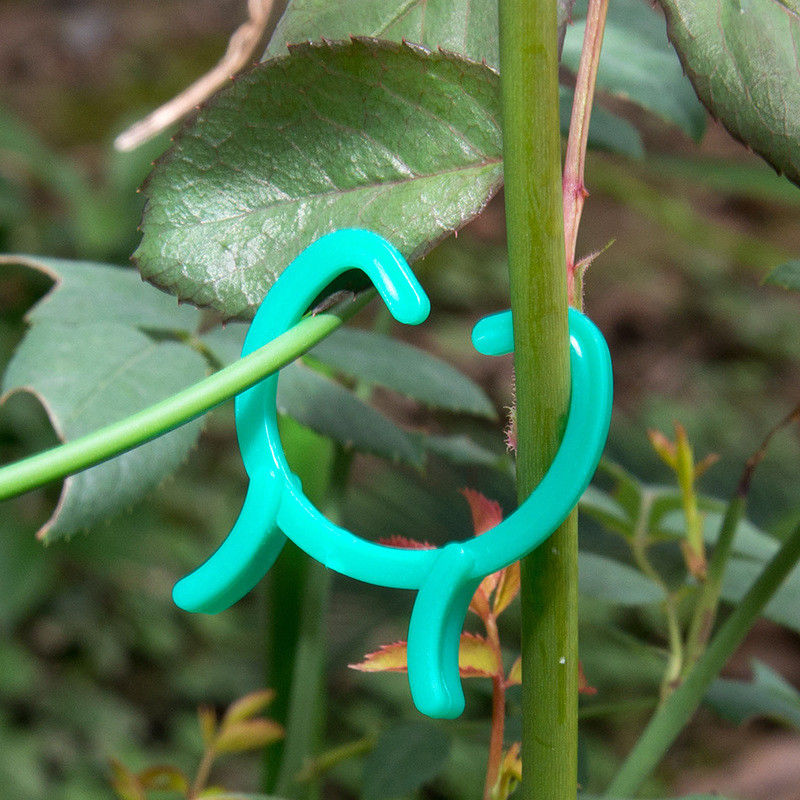 Garden 3cm Ring PE Plant Stake Twist Plastic Clip Connector