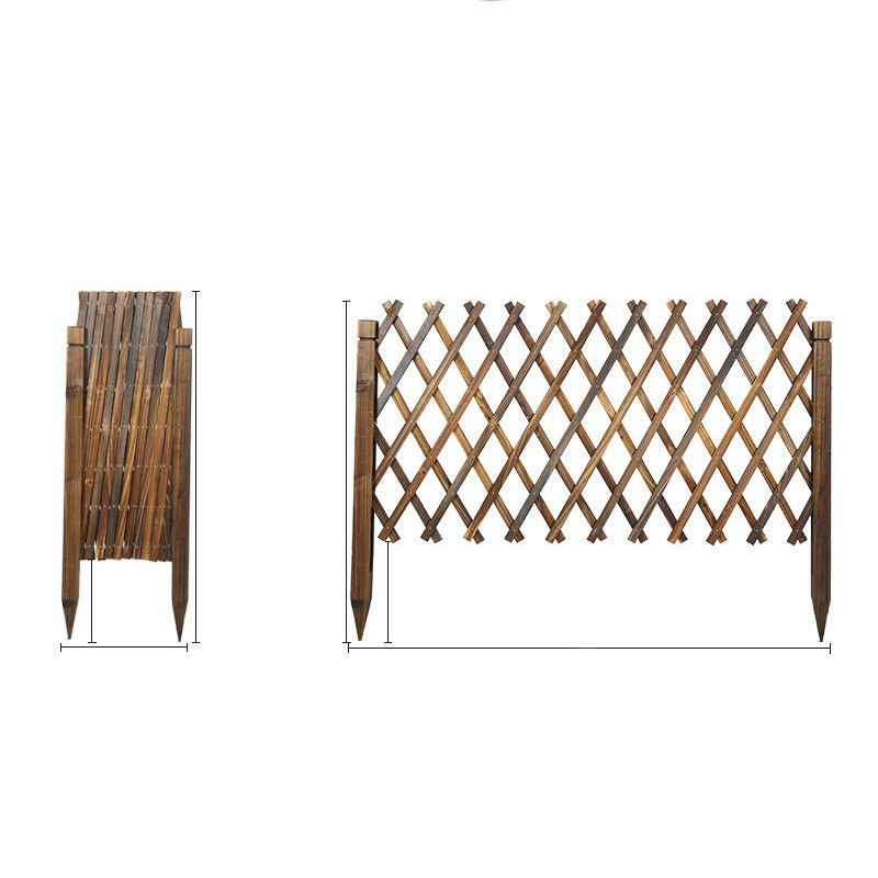Extendable Brown  70X175cm Decorative Garden Border Divider Fence
