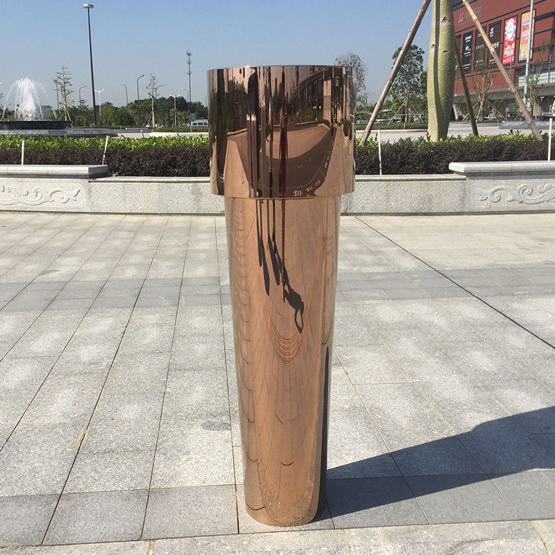 110cm Tall Cylinder Oem Celebration Stainless Steel Outdoor Planters