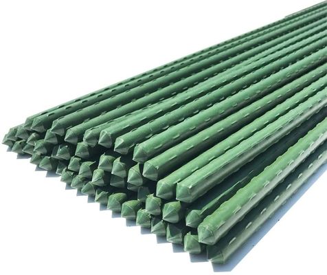 summer flower Garden Stakes 60 inch 5ft Steel Plant Stakes with Plastic Coated for Tomato Plants Cage Snow Fence Cucumber Support Pack of 20 